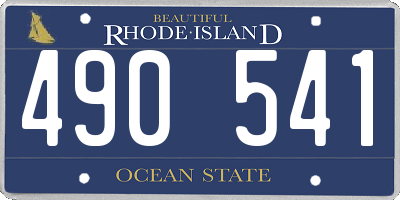 RI license plate 490541