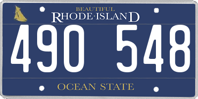 RI license plate 490548