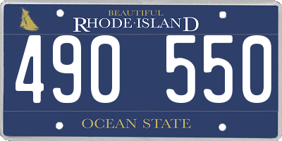 RI license plate 490550
