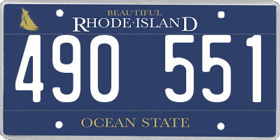 RI license plate 490551