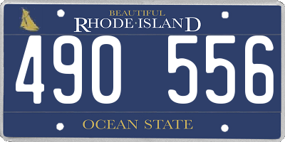 RI license plate 490556