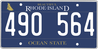 RI license plate 490564