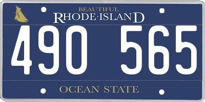 RI license plate 490565
