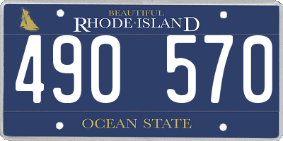 RI license plate 490570