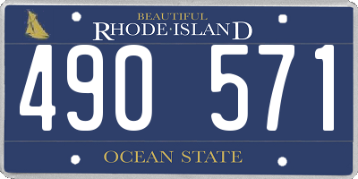RI license plate 490571