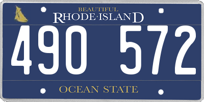 RI license plate 490572