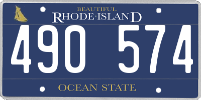 RI license plate 490574