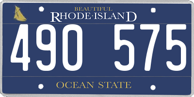 RI license plate 490575