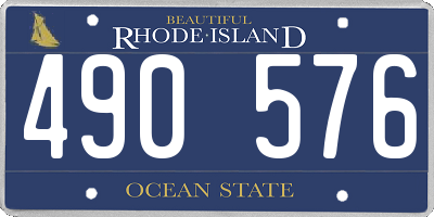 RI license plate 490576