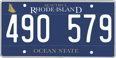 RI license plate 490579