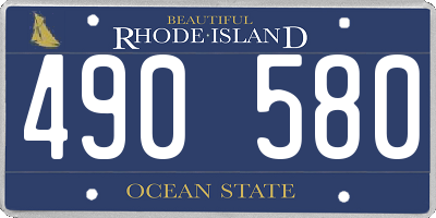 RI license plate 490580