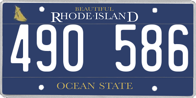 RI license plate 490586