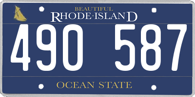RI license plate 490587