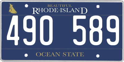 RI license plate 490589