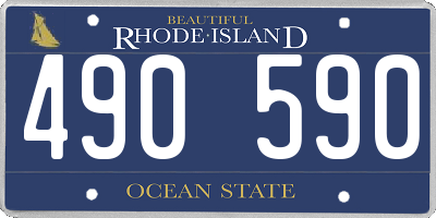 RI license plate 490590