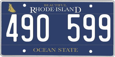 RI license plate 490599
