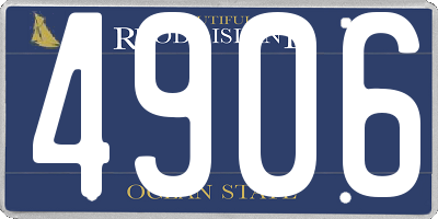 RI license plate 4906