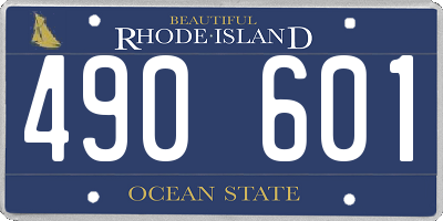 RI license plate 490601