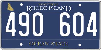 RI license plate 490604