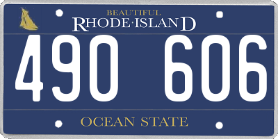 RI license plate 490606