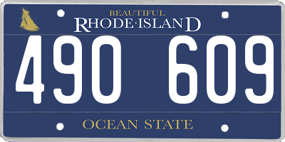 RI license plate 490609