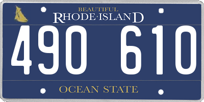 RI license plate 490610