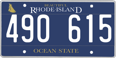 RI license plate 490615