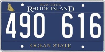 RI license plate 490616