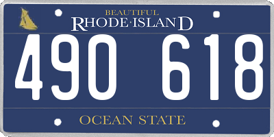 RI license plate 490618