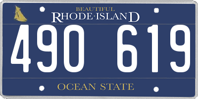 RI license plate 490619