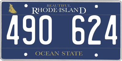 RI license plate 490624