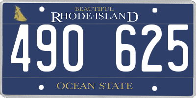 RI license plate 490625