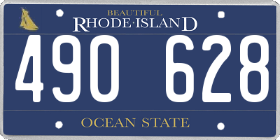 RI license plate 490628