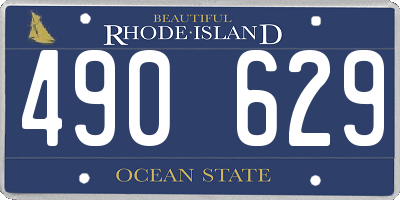 RI license plate 490629