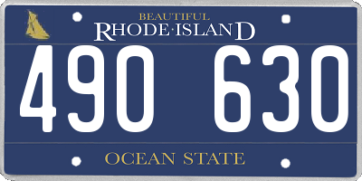 RI license plate 490630