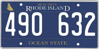 RI license plate 490632
