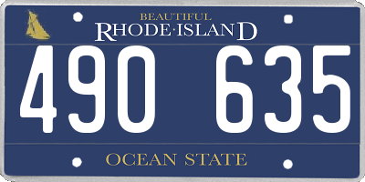RI license plate 490635