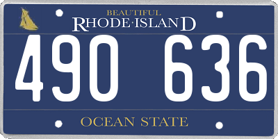 RI license plate 490636