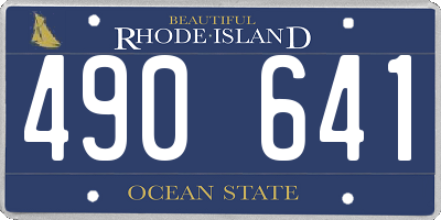 RI license plate 490641