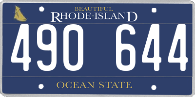 RI license plate 490644