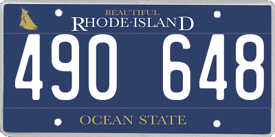 RI license plate 490648