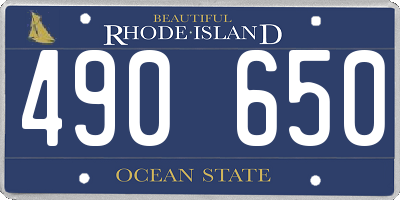 RI license plate 490650