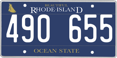 RI license plate 490655