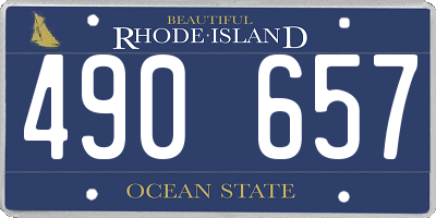 RI license plate 490657