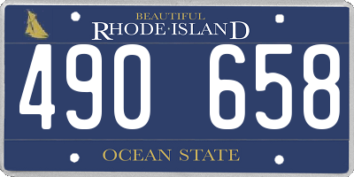 RI license plate 490658