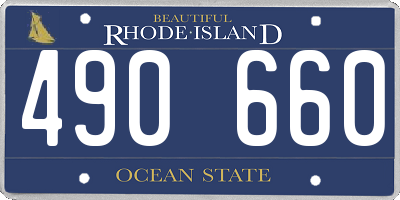 RI license plate 490660
