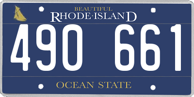 RI license plate 490661