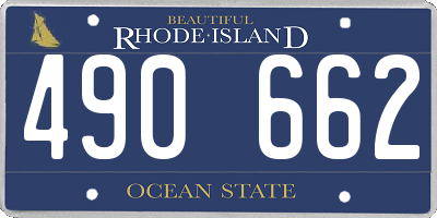 RI license plate 490662