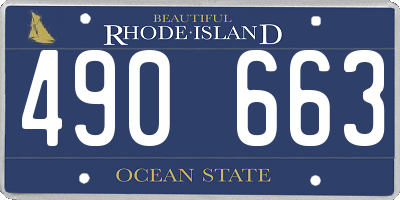 RI license plate 490663