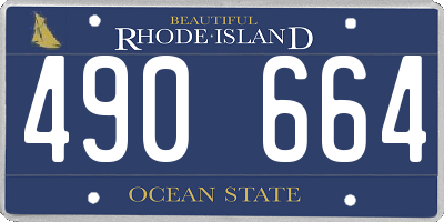 RI license plate 490664